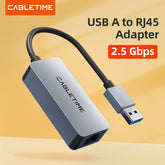2.5Gbps USB 3.0 A to rj45 Gigabit Ethernet Adapter for Laptop MacBook Air/Pro, XPS